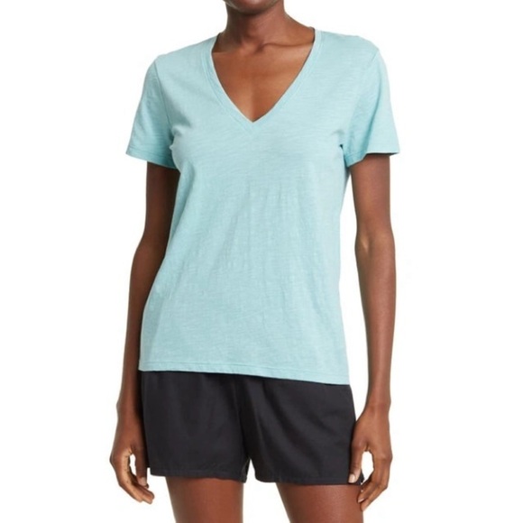 Madewell Tops - NWOT MADEWELL V-Neck Short Sleeve T-Shirt in Steely Ocean